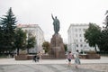 08.21.2021, Russia, Ryazan. Monument to Soviet leader Vladimir Ilyich Lenin on the main square in the city