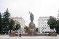 08.21.2021, Russia, Ryazan. Monument to Soviet leader Vladimir Ilyich Lenin on the main square in the city