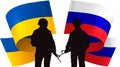 Russia`s war against Ukraine. Two opponents.