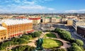 Russia, Saint Petersburg Aerial View from Saint Isaac`s Cathedral in of the city Royalty Free Stock Photo