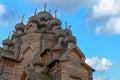 RUSSIA, SAINT PETERSBURG - AUGUST 18, 2017: The Twenty-five-headed church of the Holy virgin (Pokrovskaya church) in the estate B