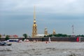 View on the Peter and Paul Fortress, the river Neva