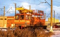 RUSSIA, SAINT PETERSBURG - JANUARY 21, 2023: Train providing safety on the railway