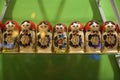 RUSSIA, SAINT PETERSBURG - JULY 10, 2022: Russian nesting dolls in a souvenir shop Royalty Free Stock Photo