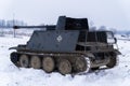 Russia. Saint-Petersburg. Krasnoselsky district. December 12, 2021. German anti-tank self-propelled installation Marder