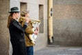 Russia, Saint Petersburg, may 23, 2020: street musicians in Saint Petersburg. Royalty Free Stock Photo