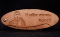 RUSSIA, SAINT PETERSBURG - NOVEMBER 10, 2022: A phrase from a famous Russian movie on a wooden object, what is the power, brother?