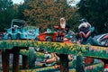 RUSSIA, SAINT PETERSBURG - OCTOBER 10, 2022: Children rides in amusement park