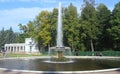 Russia, Saint Petersburg, Peterhof Grand Palace, cascade of fountains Royalty Free Stock Photo