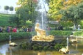 Russia, Saint Petersburg, Peterhof Grand Palace, Triton Fountain Royalty Free Stock Photo