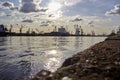 Russia, Saint-Petersburg, September 2019: Cargo port on Kanonersky Island Royalty Free Stock Photo