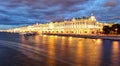 Russia - Saint Petersburg, Winter Palace - Hermitage at night, nobody Royalty Free Stock Photo