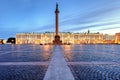 Russia - Saint Petersburg, Winter Palace - Hermitage at night, nobody Royalty Free Stock Photo