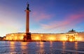 Russia - Saint Petersburg, Winter Palace - Hermitage at night, n Royalty Free Stock Photo