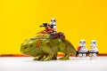 RUSSIA, SAMARA, April 05, 2019. Constructor Lego Imperial Stormtrooper Rides a Rosospinnik, Star Wars Episode 4