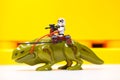 RUSSIA, SAMARA, April 05, 2019. Constructor Lego Imperial Stormtrooper Rides a Rosospinnik, Star Wars Episode 4