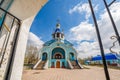 a temple in honor of the Cathedral of the Saints of Samara located on the Moscow Highway in the city center, Spring sunny day