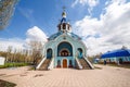 a temple in honor of the Cathedral of the Saints of Samara located on the Moscow Highway in the city center, Spring sunny day