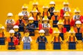 SAMARA, DECEMBER 18, 2019. Constructor Lego City large team of builders - miners