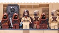 RUSSIA, SAMARA, FEBRUARY 15, 2020 - Lego Minifigures. Star Wars characters, inhabitants of the planet Tatooine