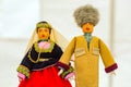 Fair of Folk Art.Rag dolls in national Georgian clothes