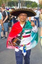 Samara, July 2018: Fans of the Mexican national football team are sick during the FIFA 2018 World Cup