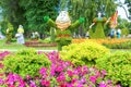 Topiary figures from flowers