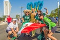 a group of Mexican football fans celebrating the World Cup