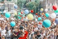 graduates of the city schools gathered on the embankment of the Volga River to celebrate the holiday Last call on a summer sunny