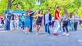 Dancing at the festival `Dance Fair` in Gagarin Park