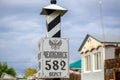 a symbolic milestone in the city of Saraktash, Orenburg region. Royalty Free Stock Photo