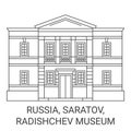 Russia, Saratov, Radishchev Museum travel landmark vector illustration