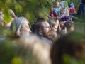 Russia. September 5, 2020. Crowds of people in the open air. Outdoor music festival