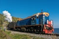 Russia, September 15, Tourist train rides on the Circum-Baikal Railway Royalty Free Stock Photo