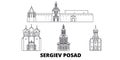 Russia, Sergiev Posad line travel skyline set. Russia, Sergiev Posad outline city vector illustration, symbol, travel