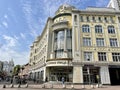 Moscow, Russia, August, 20, 2021.Shopping gallery `Old Street` on Arbat street in the historical center of Moscow