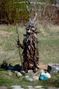 Sculptures made of wood of Altai masters in the art and ethnic Park `Legend`