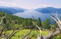 Siberia, Teletskoye lake. View of the mountain valley