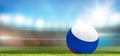 Russia soccer football ball 3d rendering russian colored