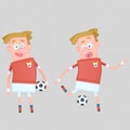 Russia soccer player. 3D illustration. Royalty Free Stock Photo