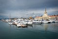 Russia, Sochi -April 13, 2023, seaport, Ships and yachts at the pier