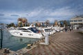 Russia, Sochi -April 13, 2023, seaport, Ships and yachts at the pier