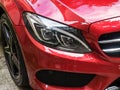 Russia, Sochi 07.23.2019. Front headlight red merceds benz Royalty Free Stock Photo