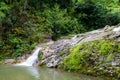 Orekhovsky Waterfall on Bezumenk's river - natural sight in the neighborhood of the city Sochi