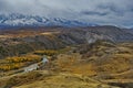 Cloudy autumn day in the Altai mountains Royalty Free Stock Photo