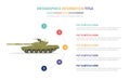 Russia soviet infographic template concept with five points list and various color with clean modern white background - 