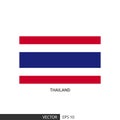 Thailand square flag on white background and specify is vector eps10