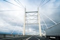 High-speed highway automobile ring road and bridge over the Bay