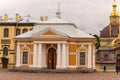 House of the boat of Emperor Peter 1 in the Peter and Paul Fortress in St. Petersburg, Russia Royalty Free Stock Photo