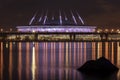 St Petersburg Arena at night. Krestovsky Stadium. Zenit Arena. Saint Petersburg Stadium. Royalty Free Stock Photo